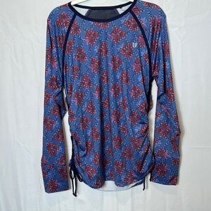 Eleven by V Williams XL Athletic Shirt Thumbholes Mesh Navy back Cinch Sides